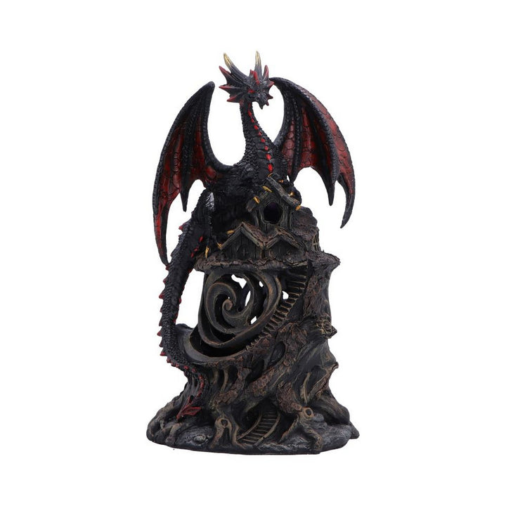 Light-up Red and Black Dragon Hollow Figurine 23.5cm U7581B26