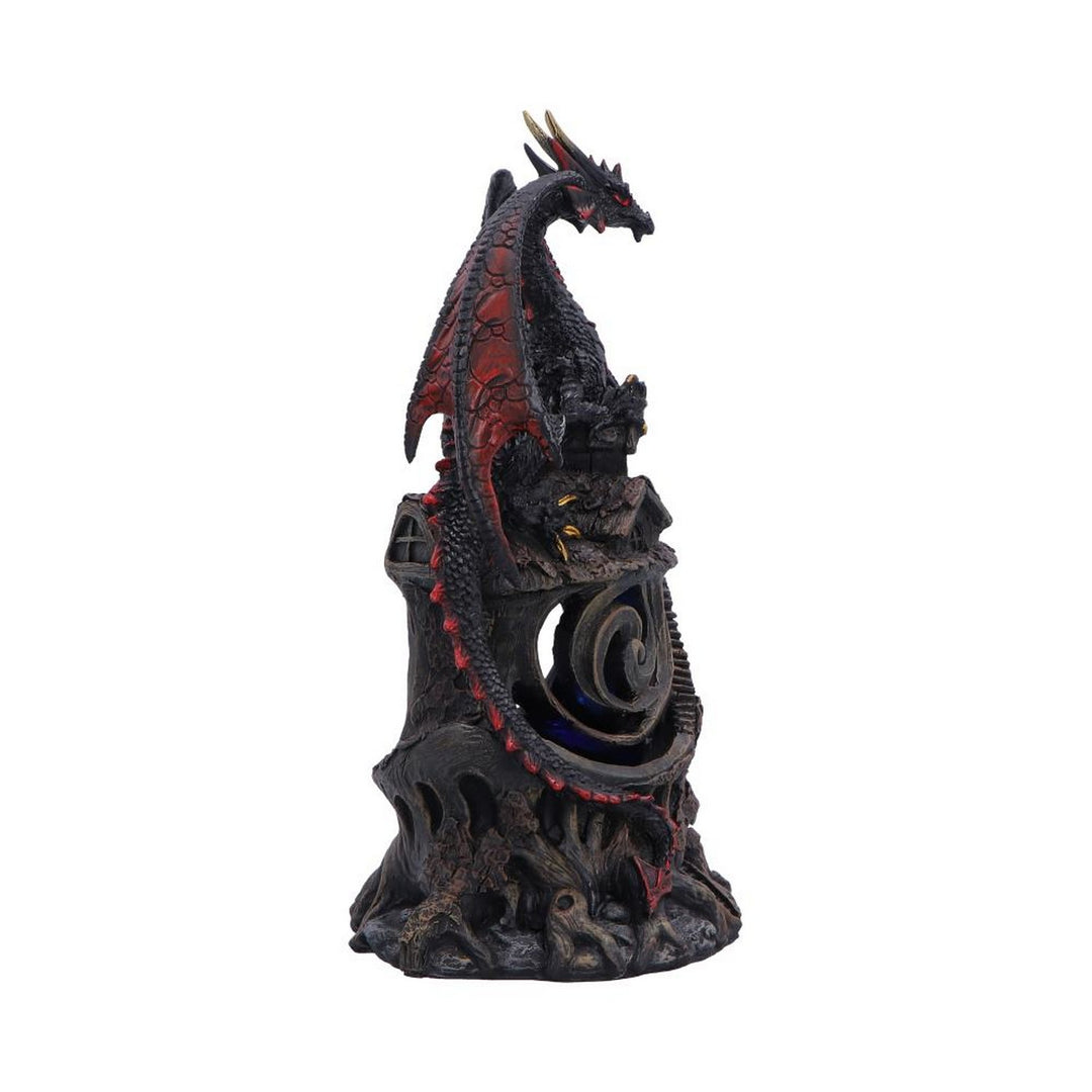 Light-up Red and Black Dragon Hollow Figurine 23.5cm U7581B26