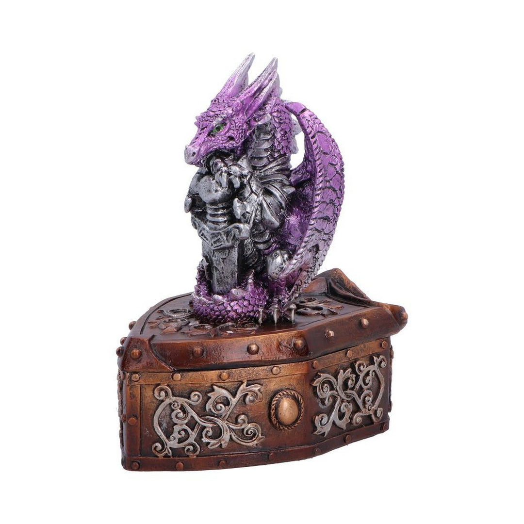 Purple Dragon on Shield Box 13.8cm U7590B26