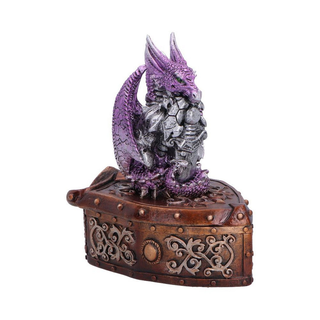 Purple Dragon on Shield Box 13.8cm U7590B26
