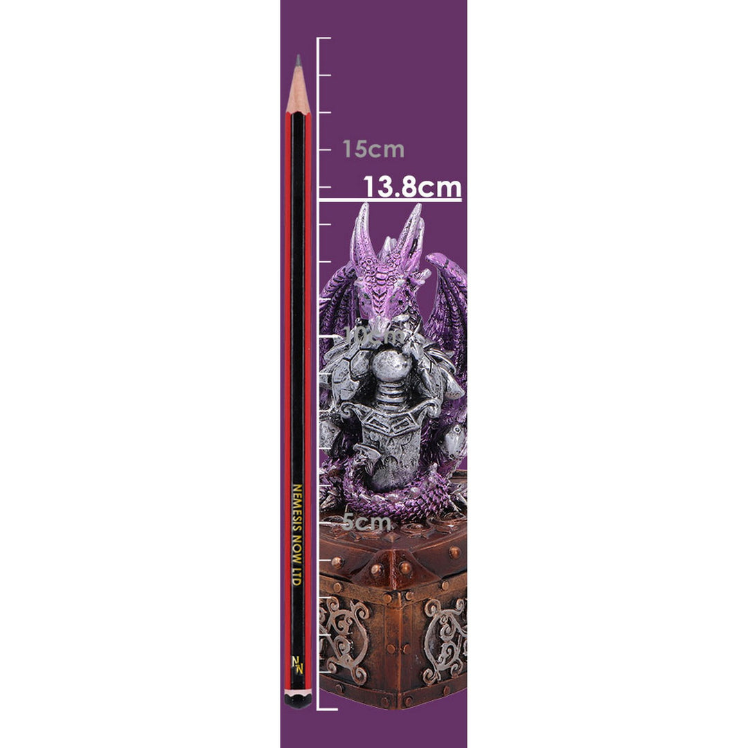 Purple Dragon on Shield Box 13.8cm U7590B26