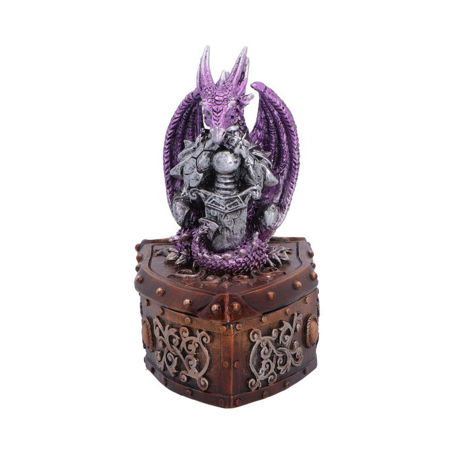 Purple Dragon on Shield Box 13.8cm U7590B26