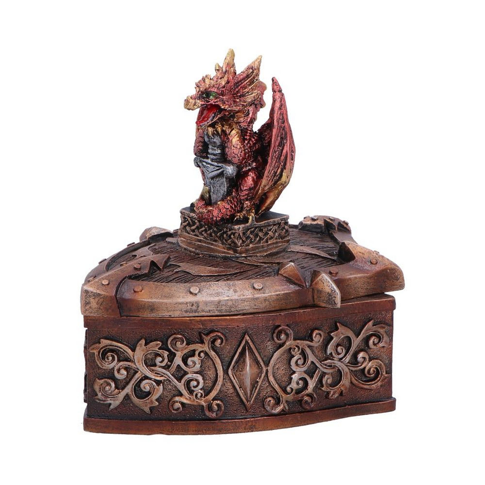 Red Dragon on Shield Box 10.5cm U7592B26