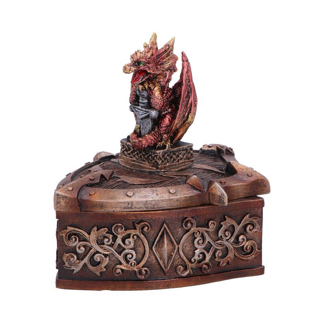 Red Dragon on Shield Box 10.5cm U7592B26
