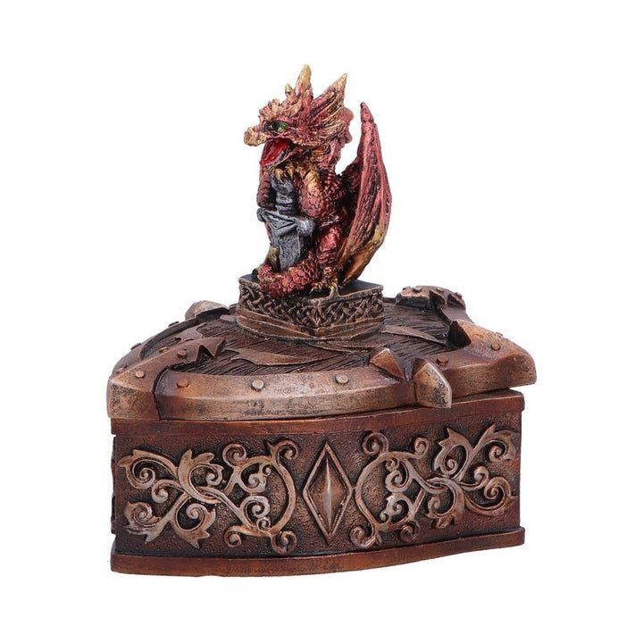 Red Dragon on Shield Box 10.5cm U7592B26