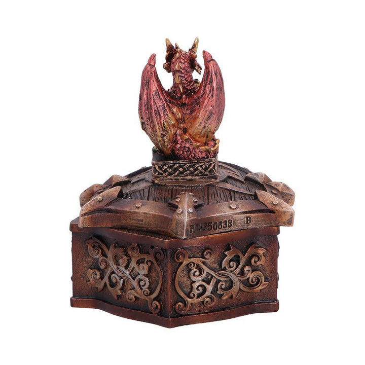 Red Dragon on Shield Box 10.5cm U7592B26