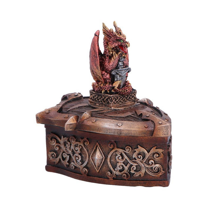Red Dragon on Shield Box 10.5cm U7592B26