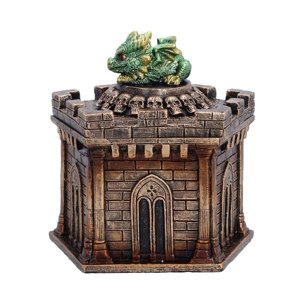 Green Dragon on Castle Crypt Box 12.5cm U7593B26