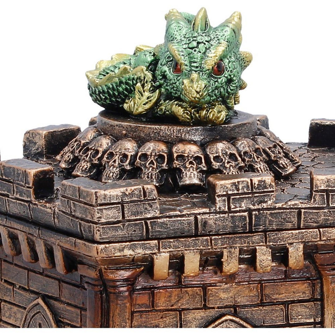 Green Dragon on Castle Crypt Box 12.5cm U7593B26