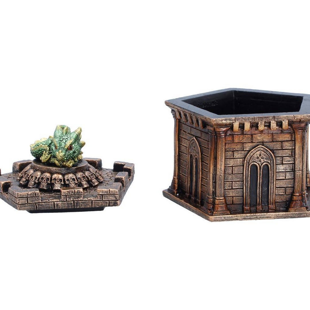 Green Dragon on Castle Crypt Box 12.5cm U7593B26