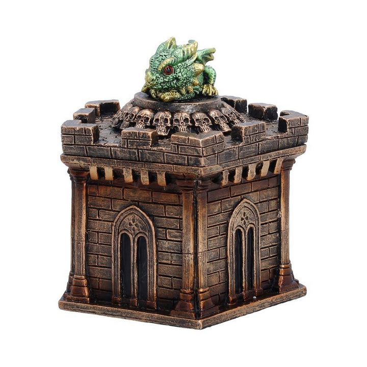 Green Dragon on Castle Crypt Box 12.5cm U7593B26