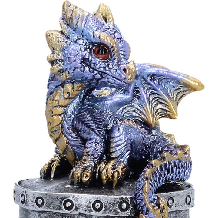 Blue Dragon on Knight Helmet 13.2cm U7594B26