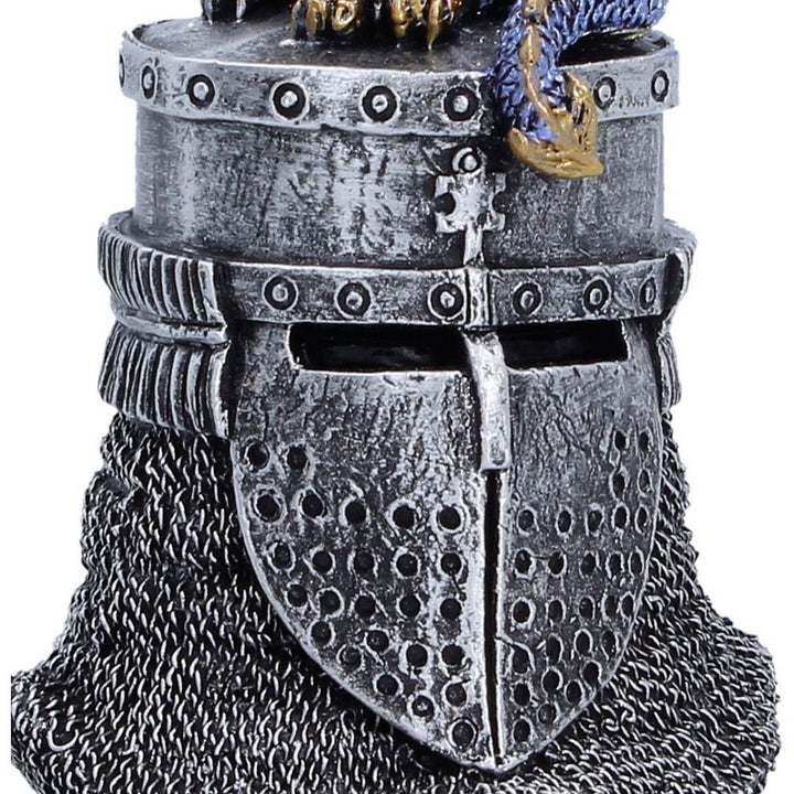 Blue Dragon on Knight Helmet 13.2cm U7594B26