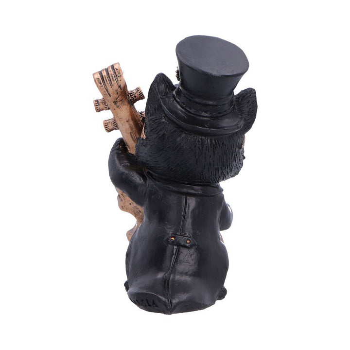 Steampunk Black Cat Playing Cello Figurine 10cm U7602B26