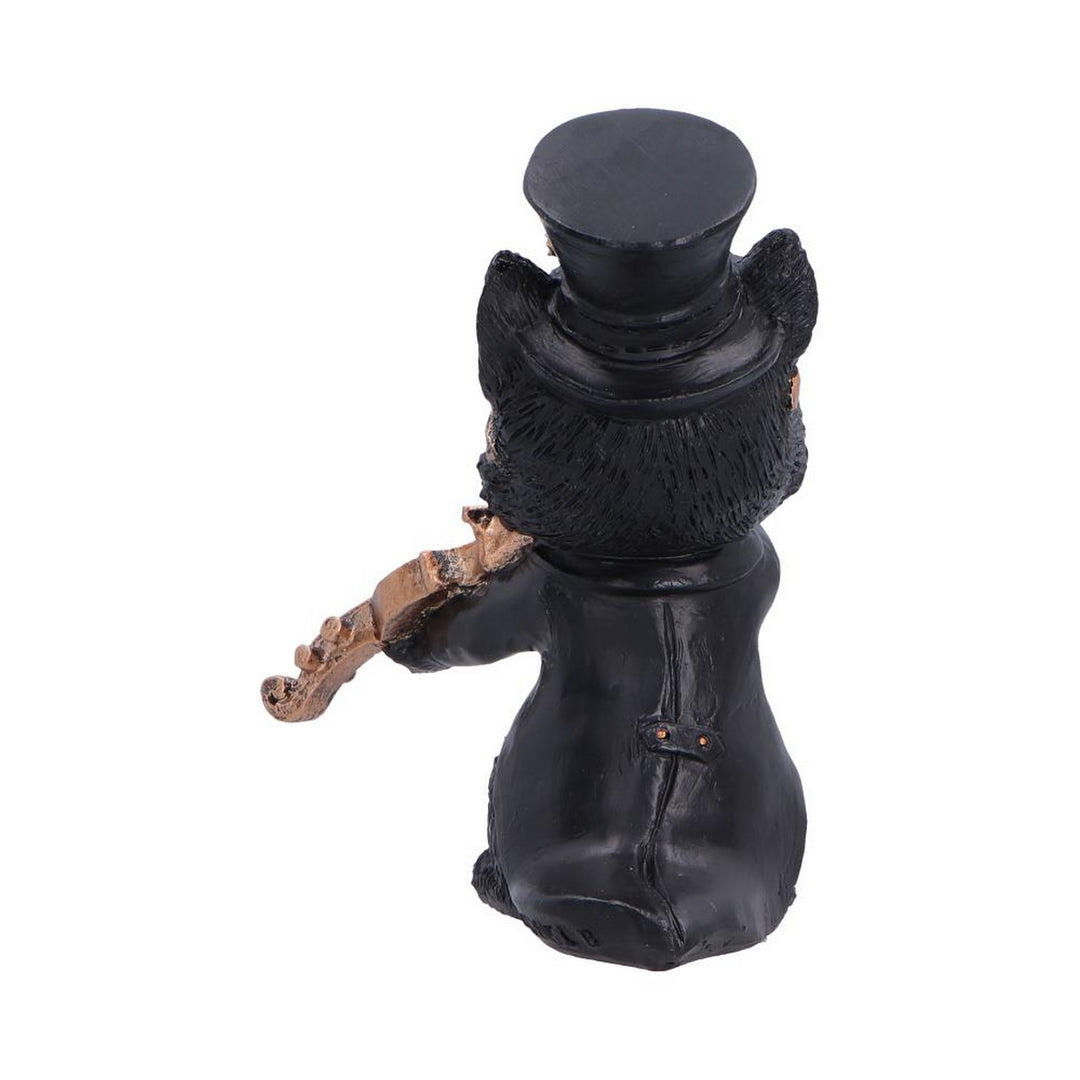 Steampunk Black Cat Playing Violin Figurine 10cm U7603B26