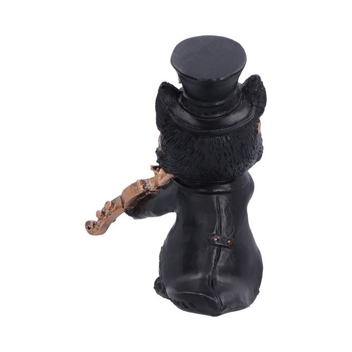 Steampunk Black Cat Playing Violin Figurine 10cm U7603B26