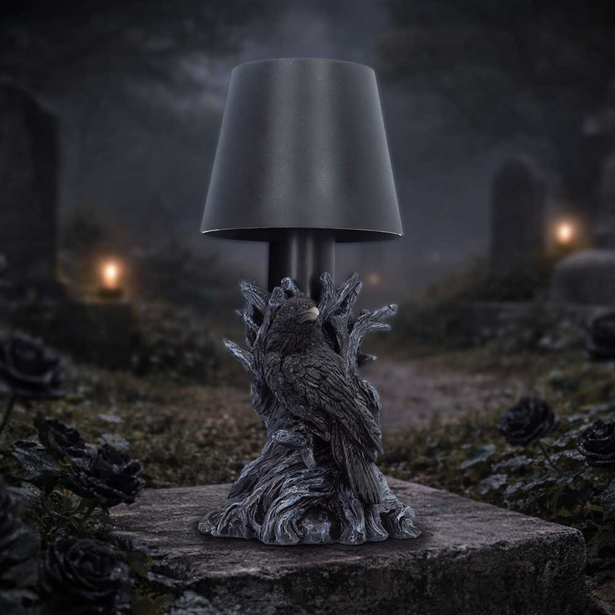 Gothic Raven LED Lamp 25cm U7606B26