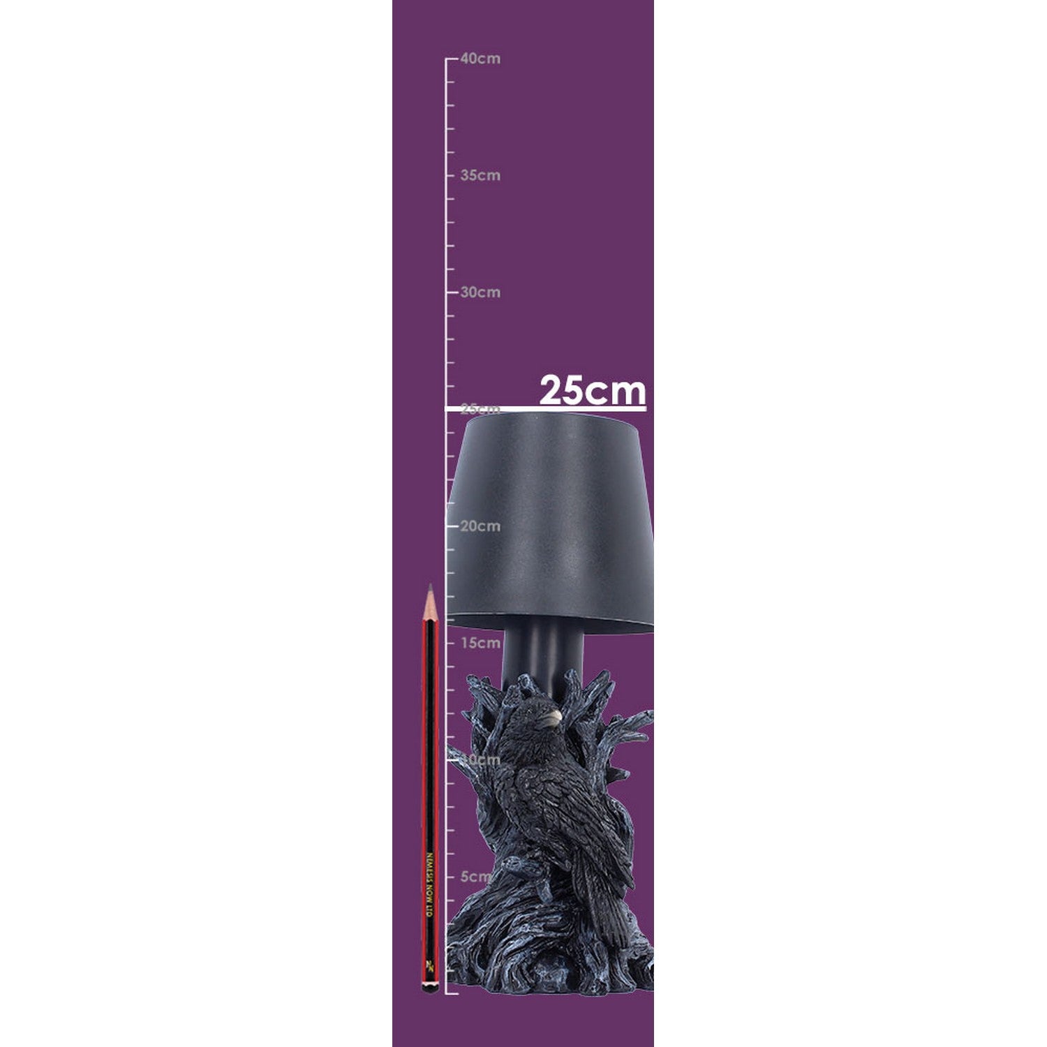 Gothic Raven LED Lamp 25cm U7606B26