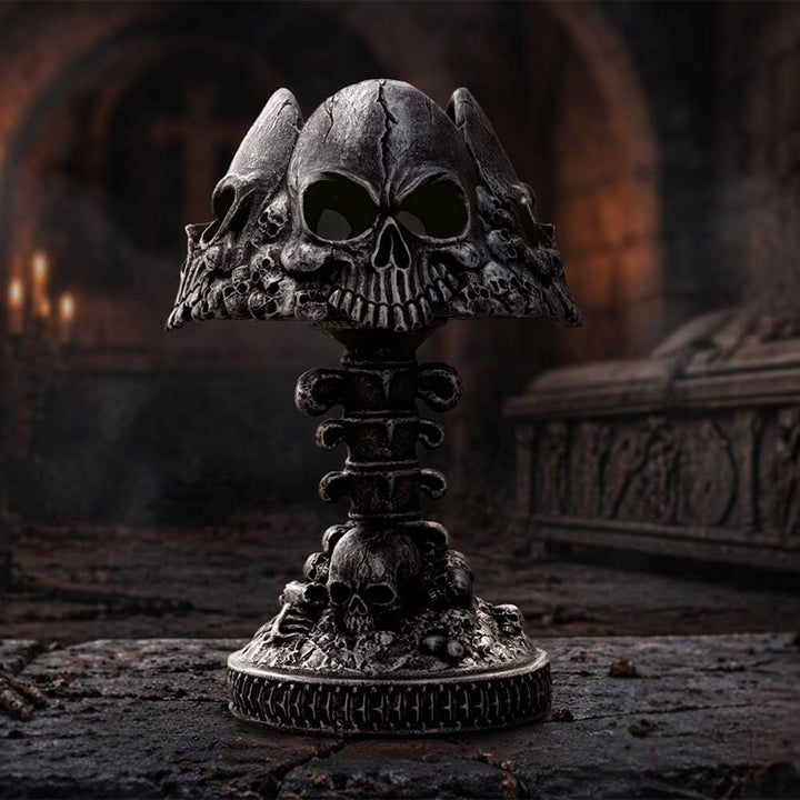 Gothic Skull Lamp Silver 22.6cm U7610B26