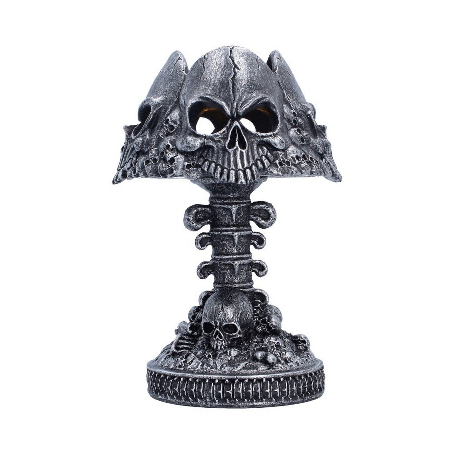 Gothic Skull Lamp Silver 22.6cm U7610B26
