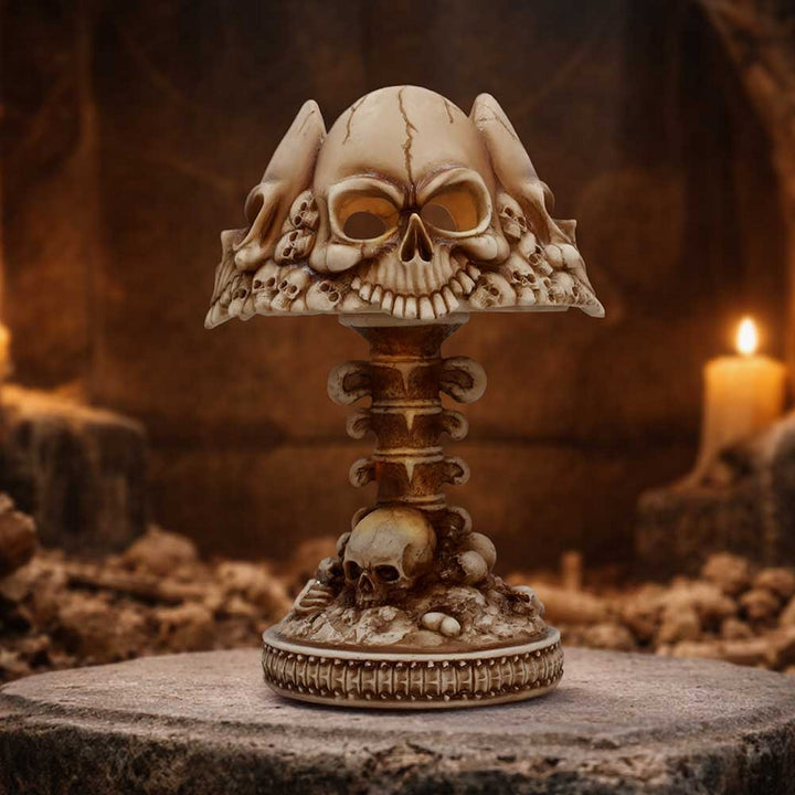 Gothic Skull Lamp Bone 22.6cm U7611B26