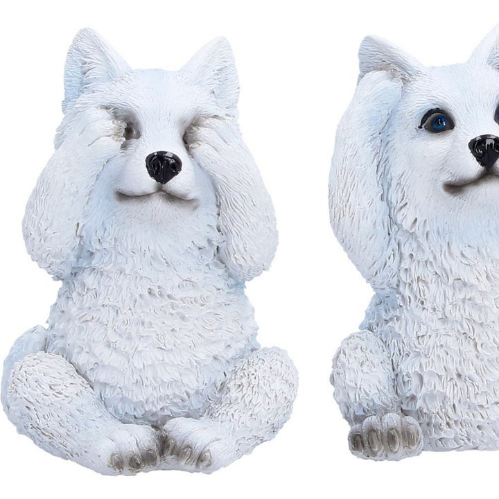 Three Wise Wolf Pups 9cm U7613B26