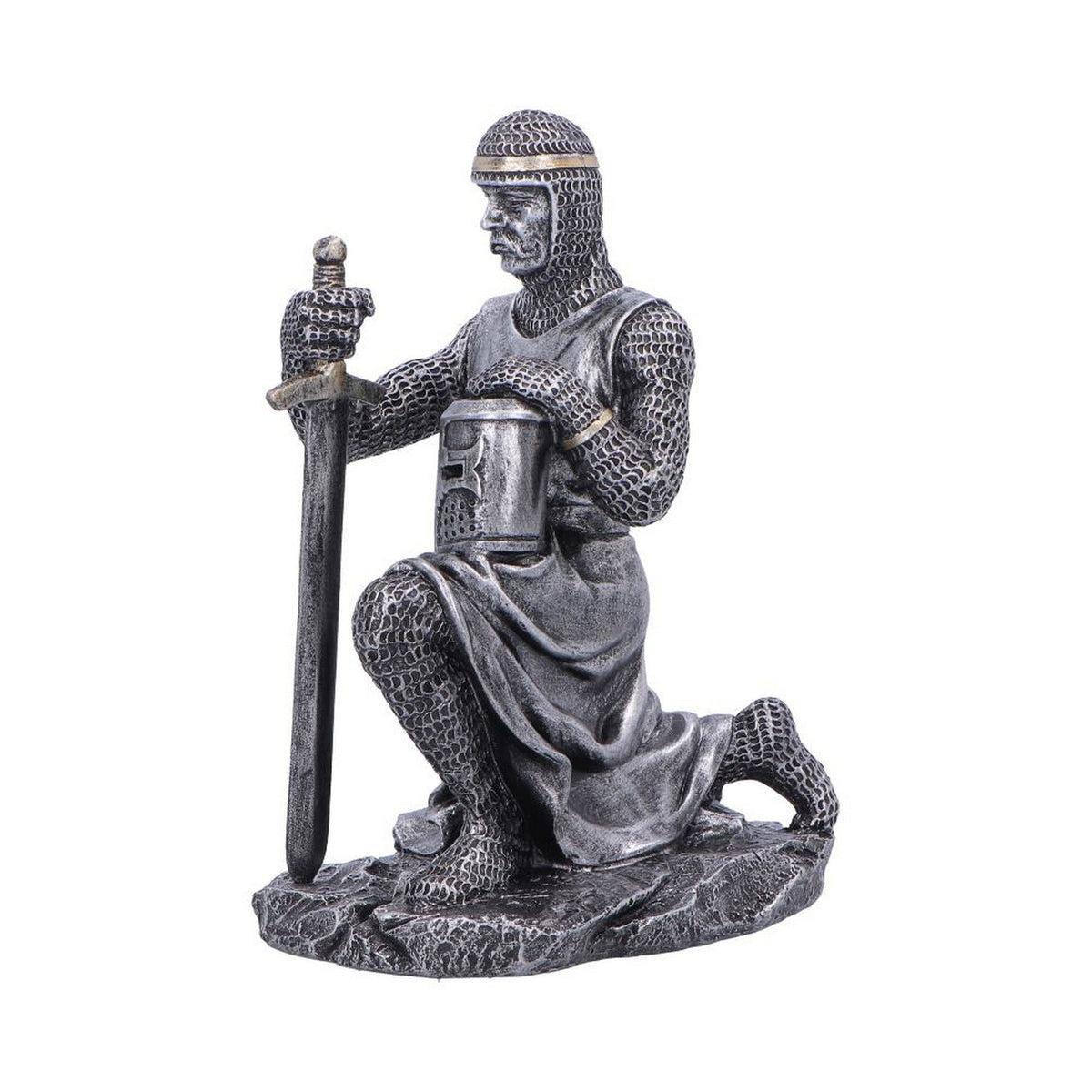 Medieval Soldier Pledge Figurine 15.1cm U7619B26