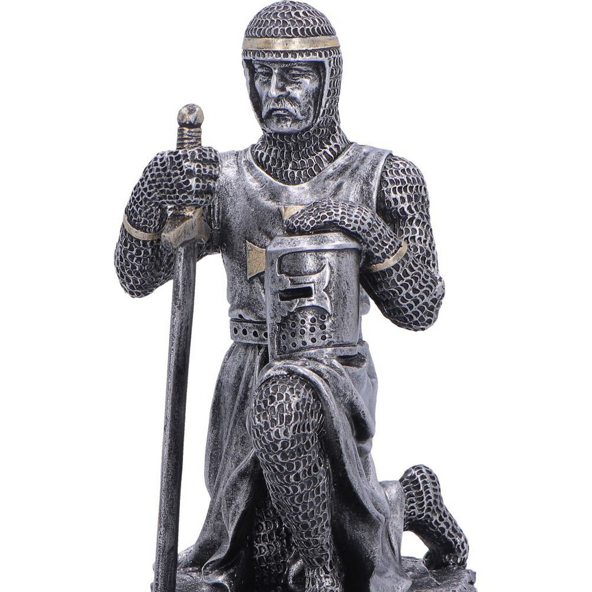 Medieval Soldier Pledge Figurine 15.1cm U7619B26