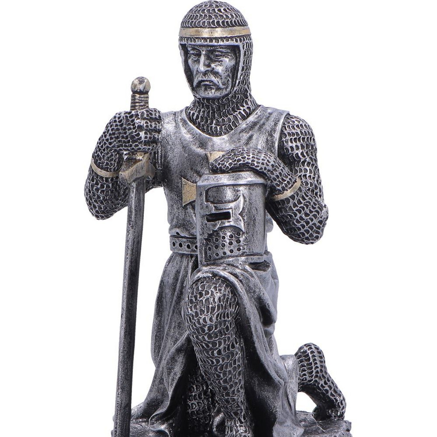 Medieval Soldier Pledge Figurine 15.1cm U7619B26
