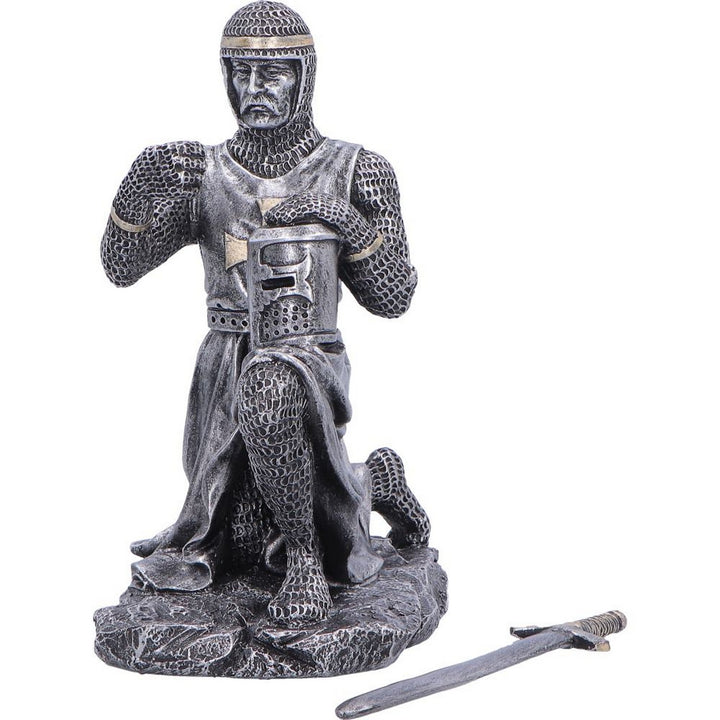 Medieval Soldier Pledge Figurine 15.1cm U7619B26