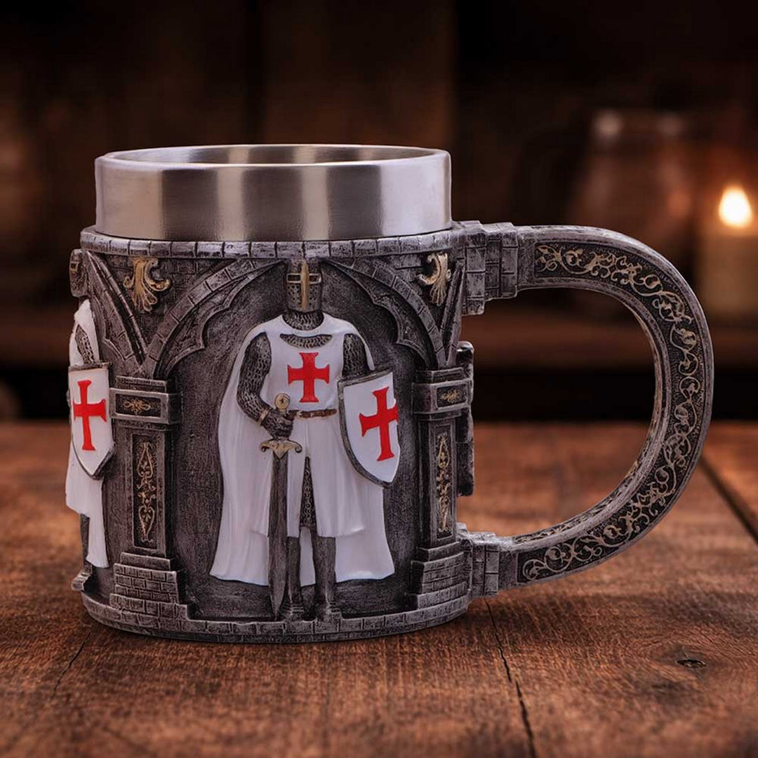 Medieval White Knight Tankard (Small) 11.9cm U7620B26