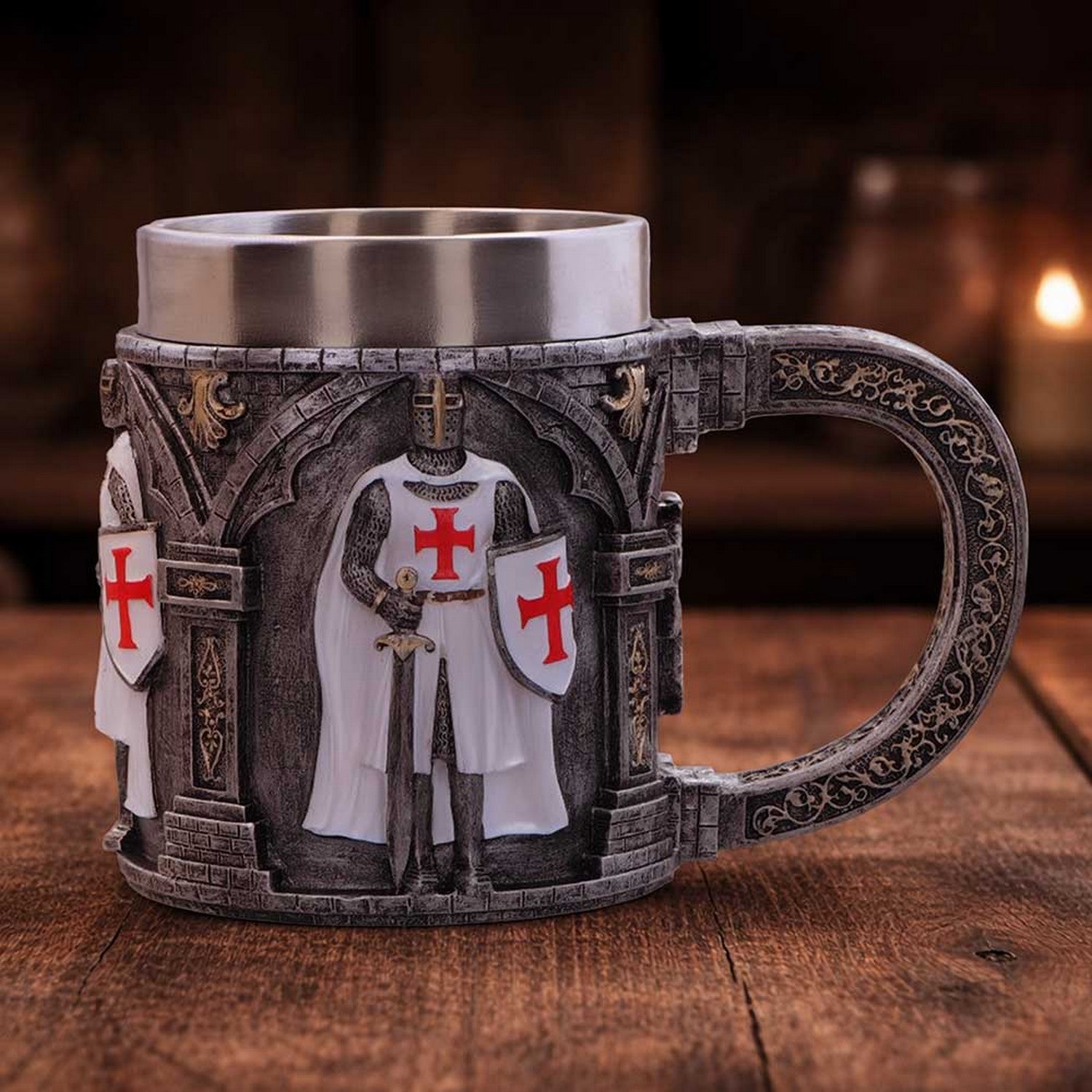 Medieval White Knight Tankard (Small) 11.9cm U7620B26