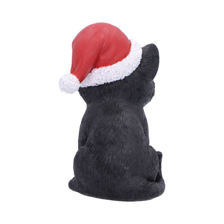 Black Cat with Santa Hat 18cm U7675B26