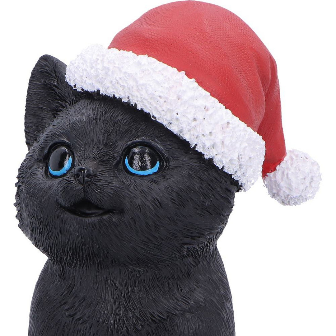 Black Cat with Santa Hat 18cm U7675B26