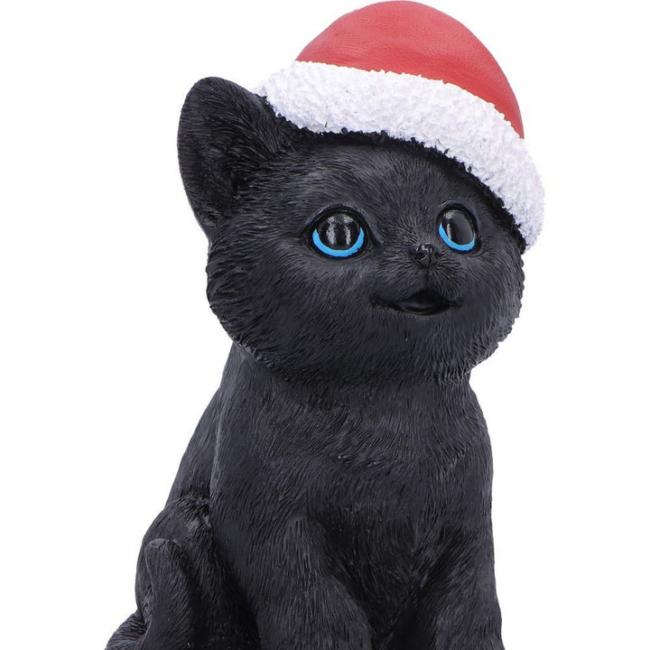 Black Cat with Santa Hat 18cm U7675B26