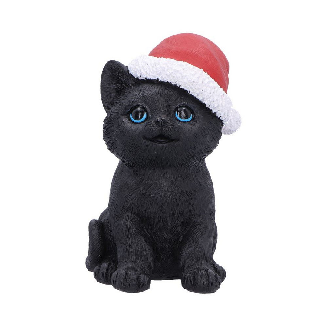 Black Cat with Santa Hat 18cm U7675B26