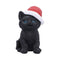 Black Cat with Santa Hat 18cm U7675B26