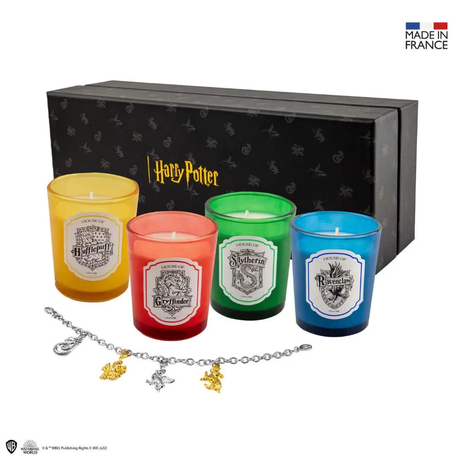 Harry Potter Set Of 4 Hogwarts Houses Scented Candles With Charm Bracelet CR2155