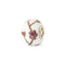 Decorative bead with floral design on a white background