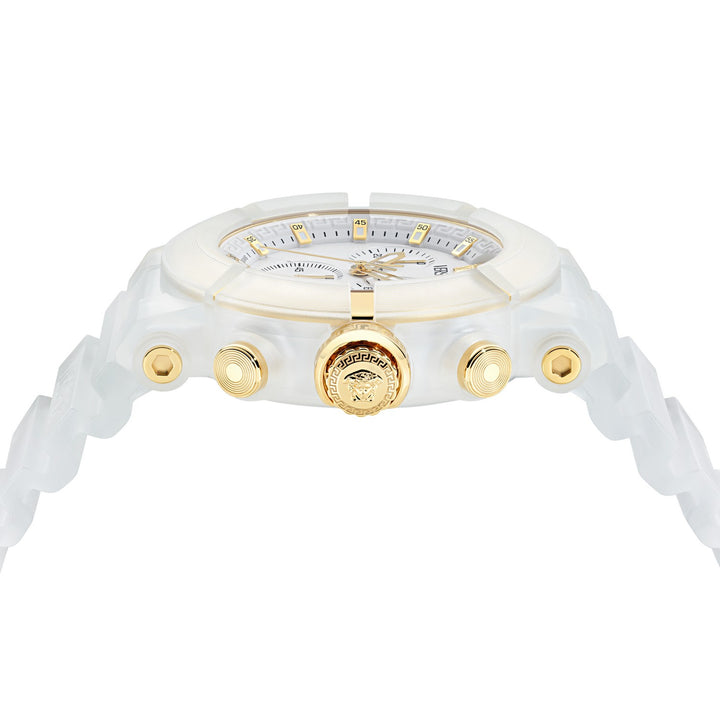 Versace Women’s Luminous 40 mm Mother-of-Pearl Dial Watch VE0L00525