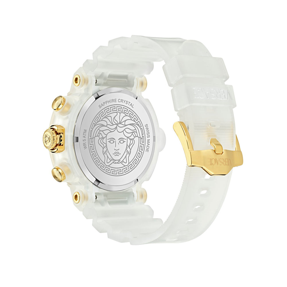 Versace Women’s Luminous 40 mm Mother-of-Pearl Dial Watch VE0L00525