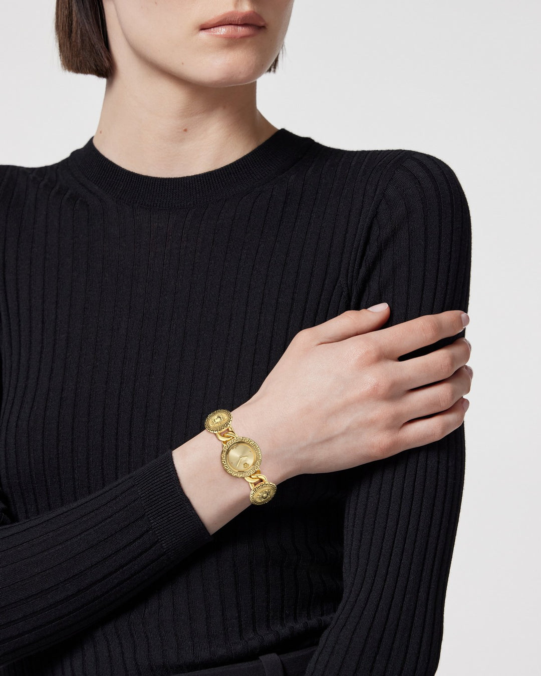 Versace Women’s Elegant 38 mm Diamond Accent Watch VE0Q00425