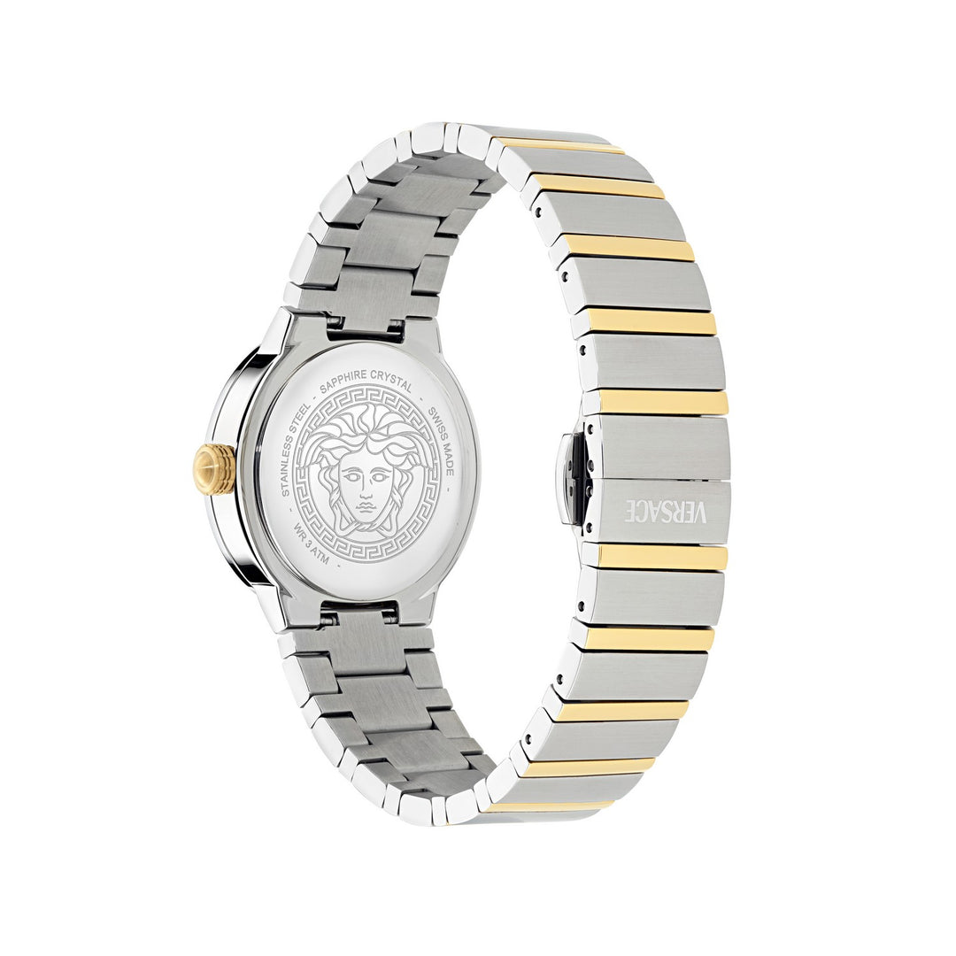 Versace Women’s Glam 38 mm Rose Gold Dial Crystal Watch VE0S00325