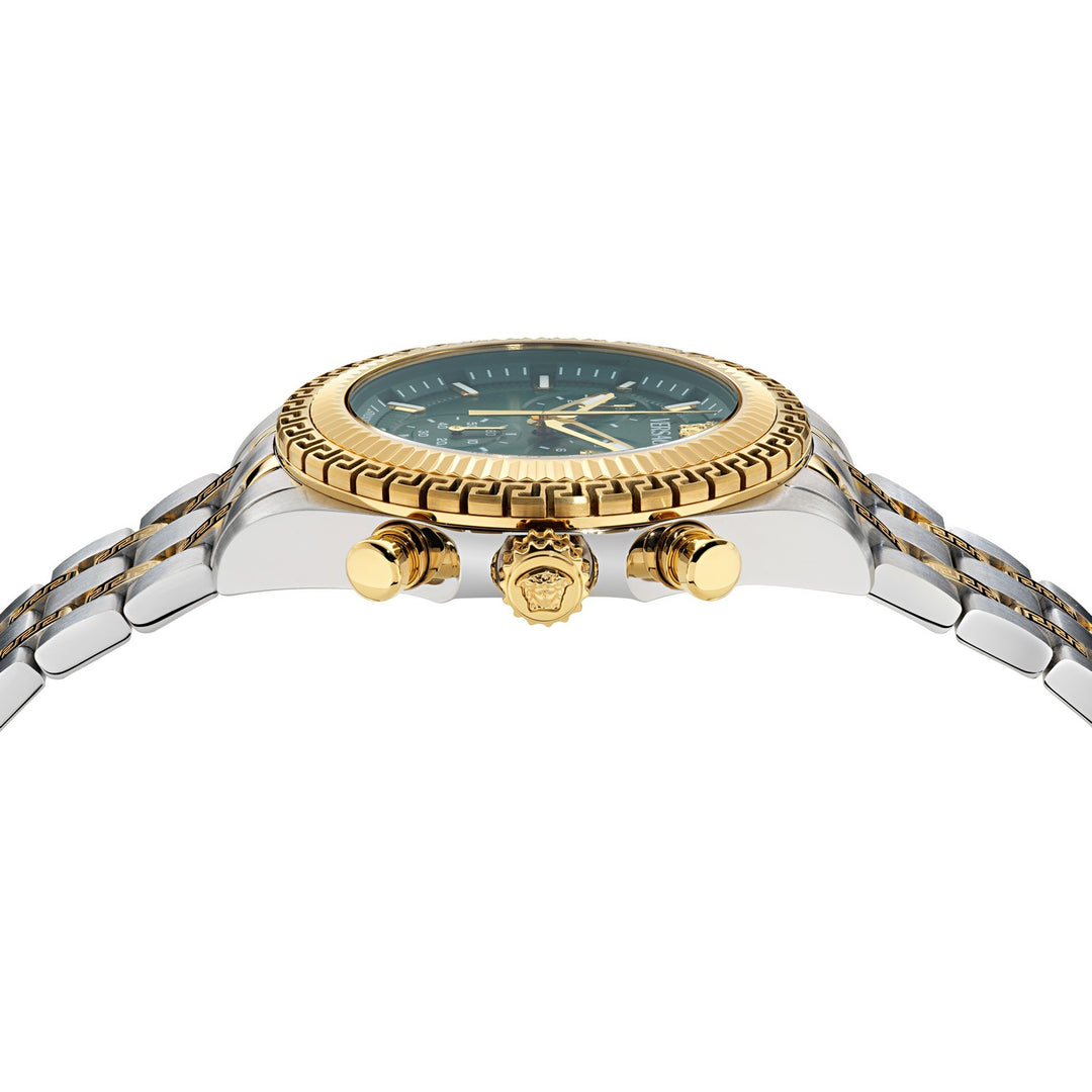 Versace Women’s Fornax Chronograph 43 mm White Dial Crystal Accent Watch VE0W00425