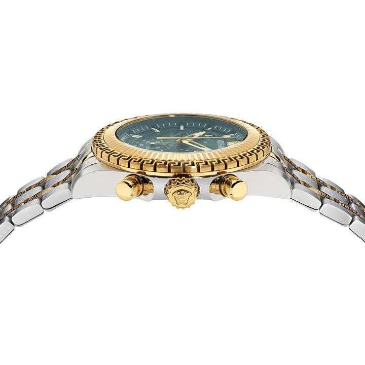 Versace Women’s Fornax Chronograph 43 mm White Dial Crystal Accent Watch VE0W00425