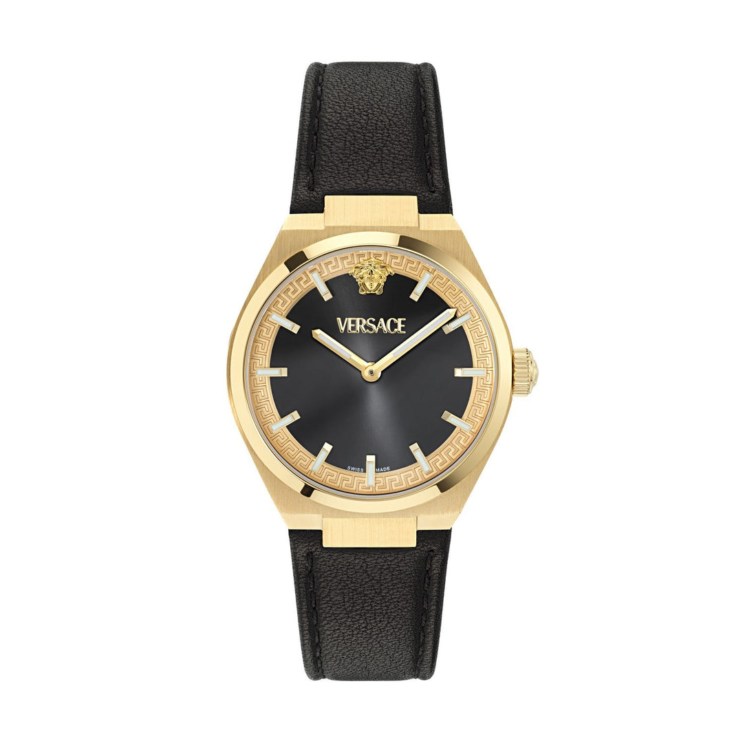 Versace Women’s V-Auria 35 mm Black Dial Strap Watch VE5E00126