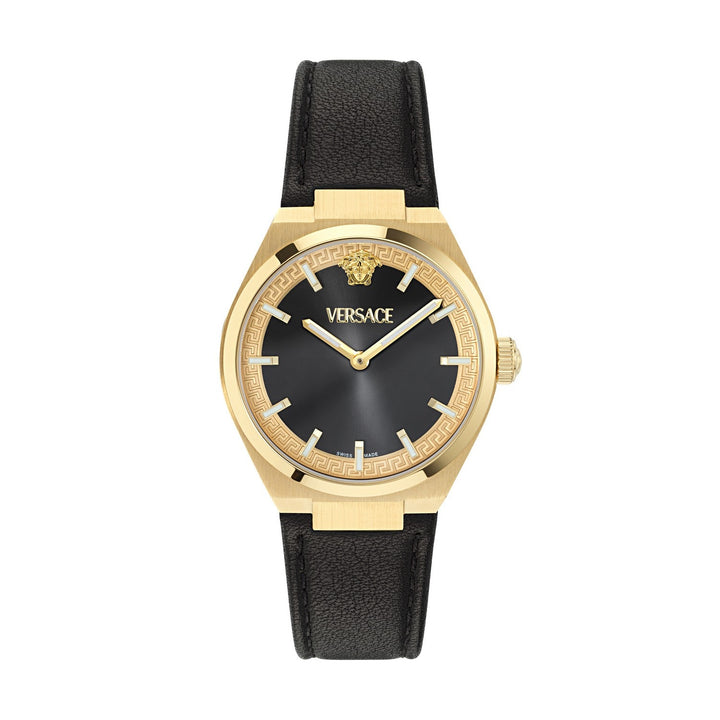 Versace Women’s V-Auria 35 mm Black Dial Strap Watch VE5E00126