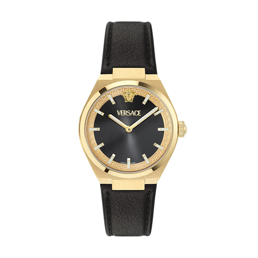 Versace Women’s V-Auria 35 mm Black Dial Strap Watch VE5E00126