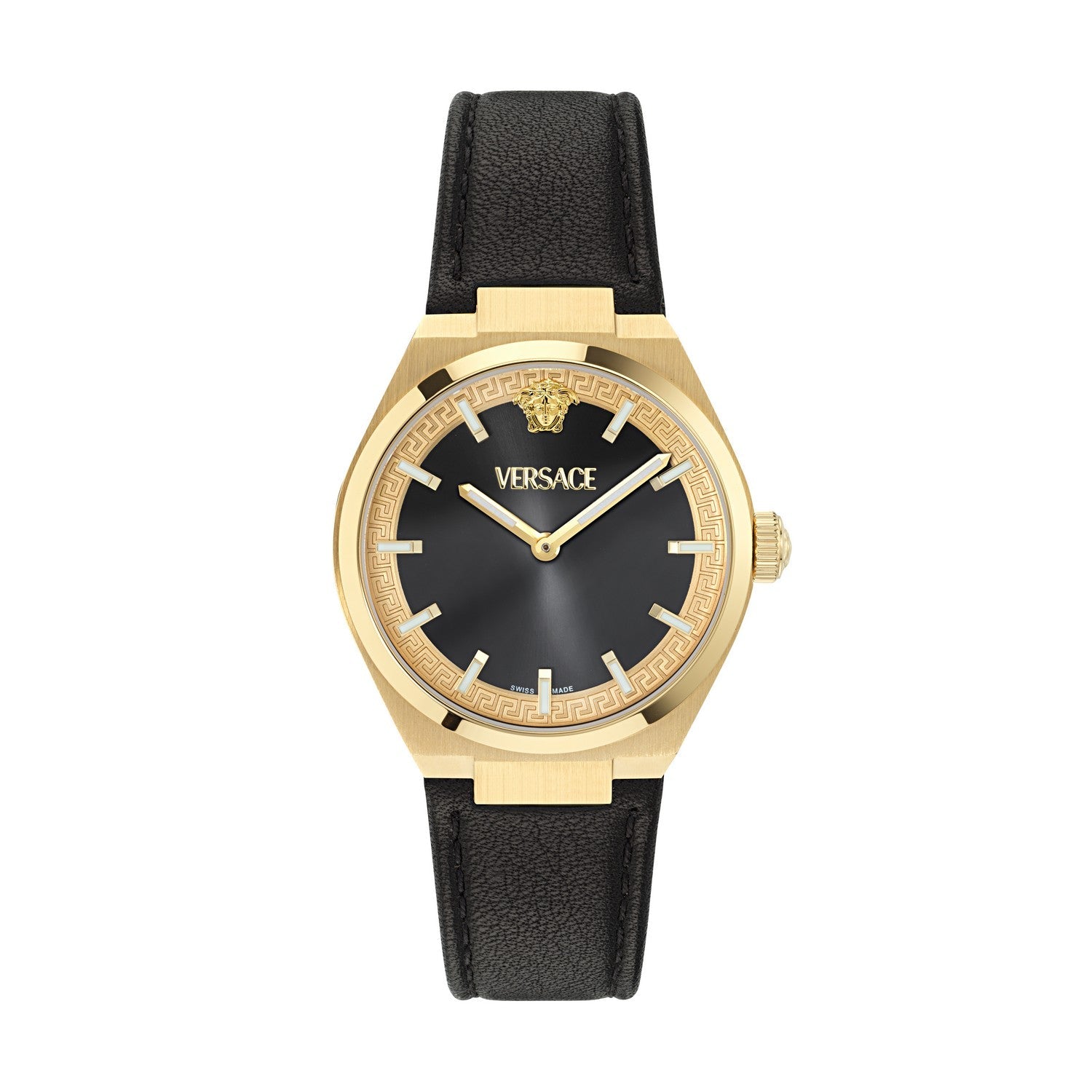 Versace Women’s V-Auria 35 mm Black Dial Strap Watch VE5E00126