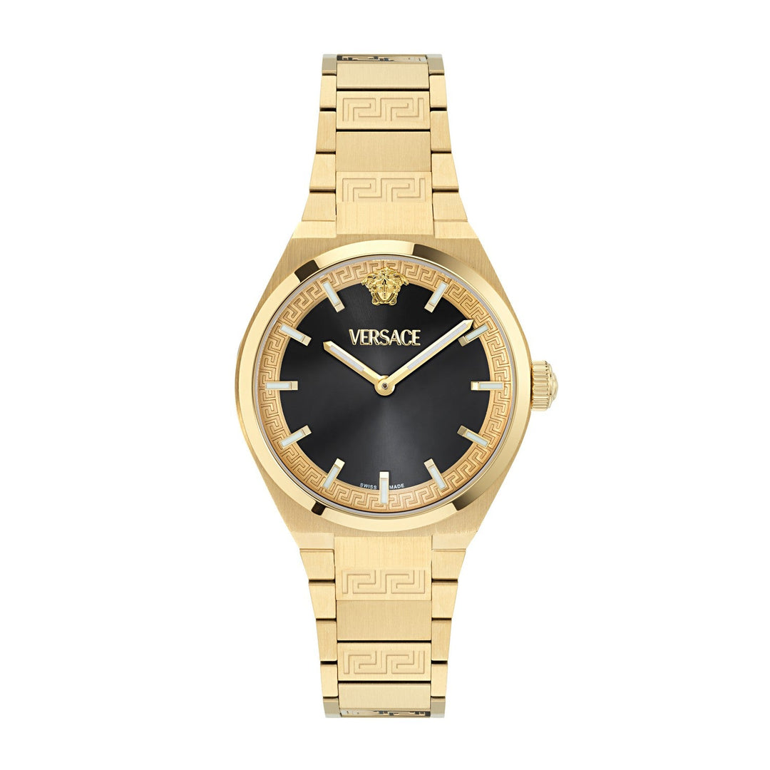 Versace Women’s V-Auria 35 mm Black Dial Bracelet Watch VE5E00526